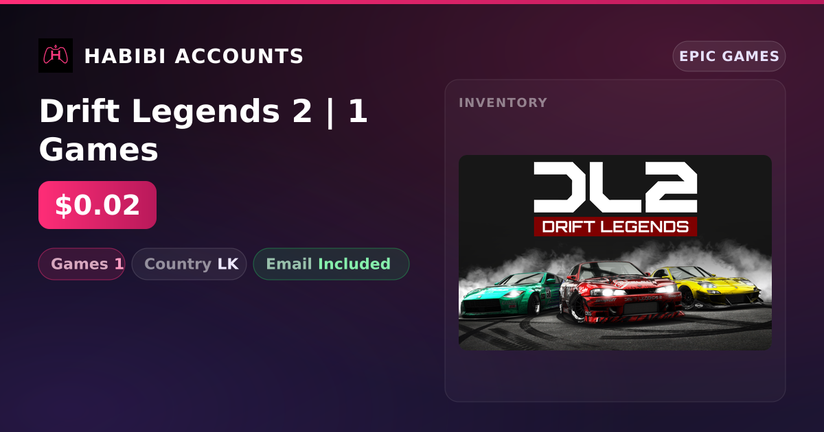 Drift Legends 2 | 1 Games — HabibiAccounts