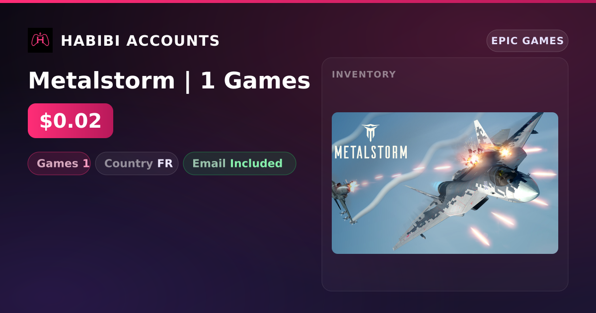 Metalstorm | 1 Games — HabibiAccounts