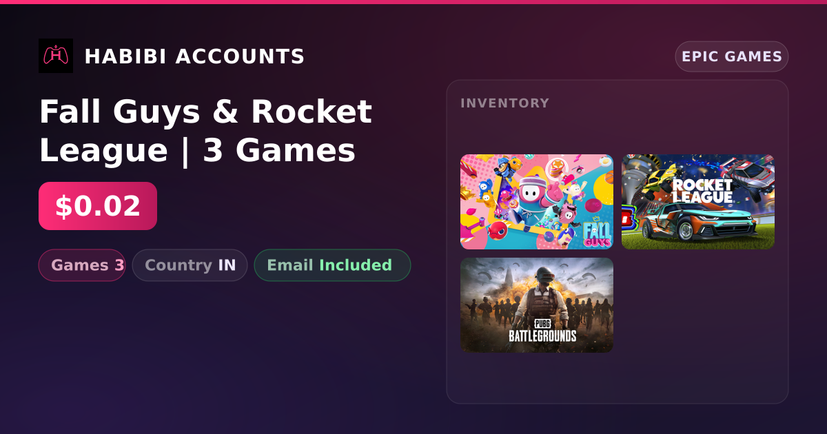 Fall Guys & Rocket League | 3 Games — HabibiAccounts