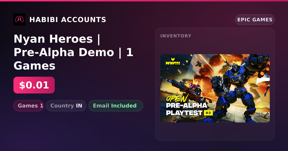 Nyan Heroes | Pre-Alpha Demo | 1 Games — HabibiAccounts