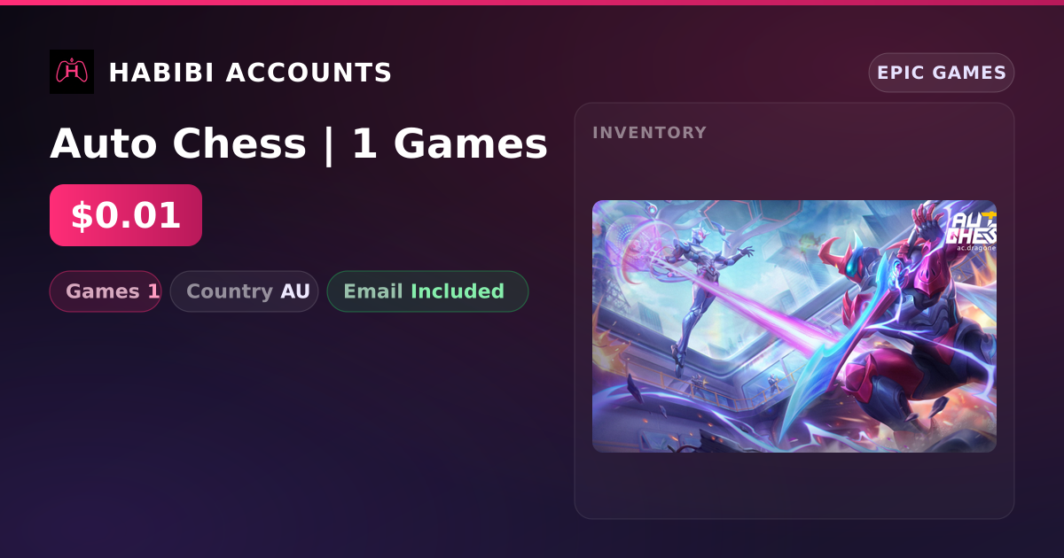 Auto Chess | 1 Games — HabibiAccounts