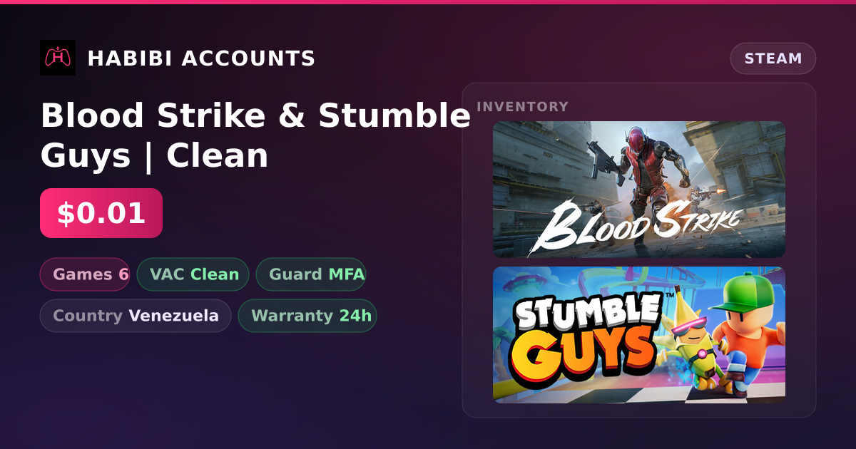 Blood Strike & Stumble Guys | Clean — HabibiAccounts