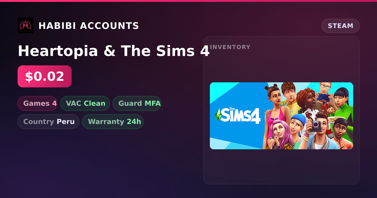 Heartopia & The Sims 4 — HabibiAccounts