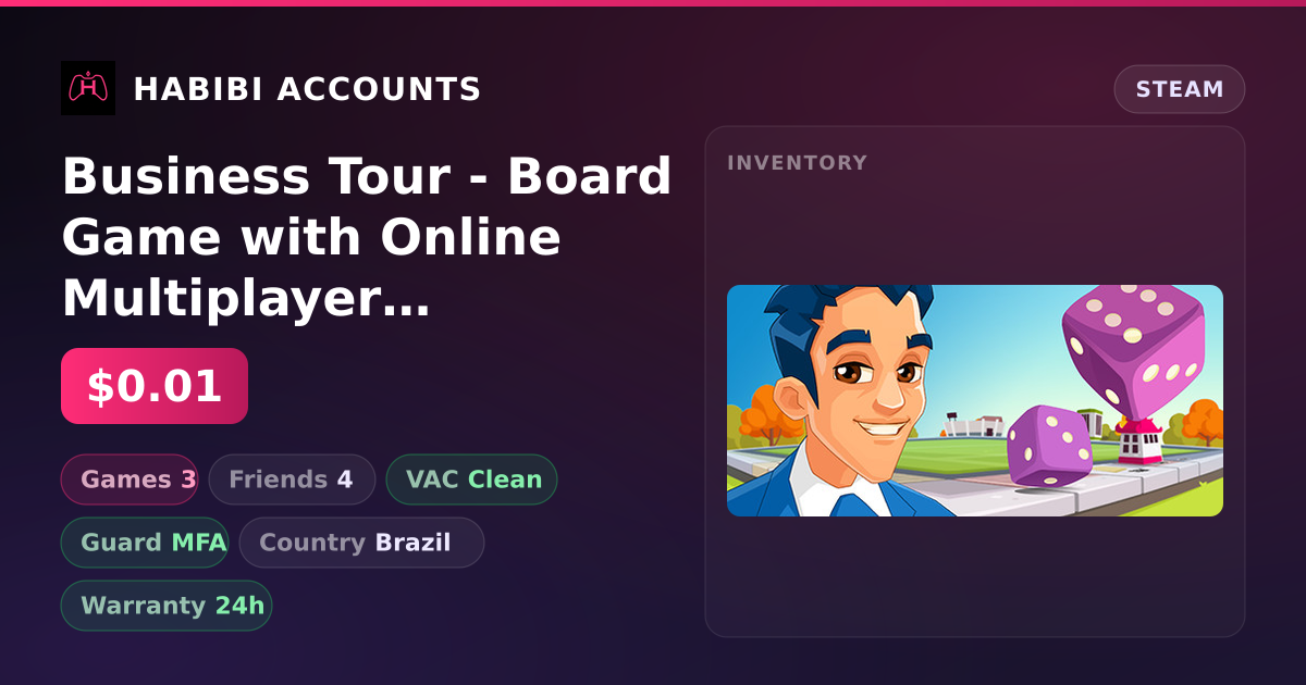 Business Tour - Board Game with Online Multiplayer & Free CS2 (No Prime) — HabibiAccounts