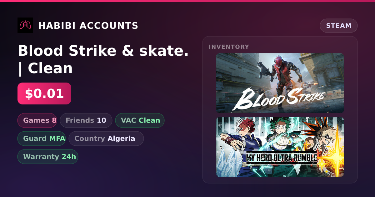 Blood Strike & skate. | Clean — HabibiAccounts