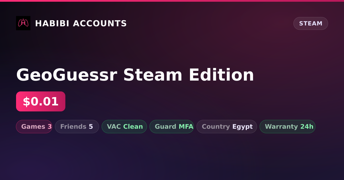GeoGuessr Steam Edition — HabibiAccounts