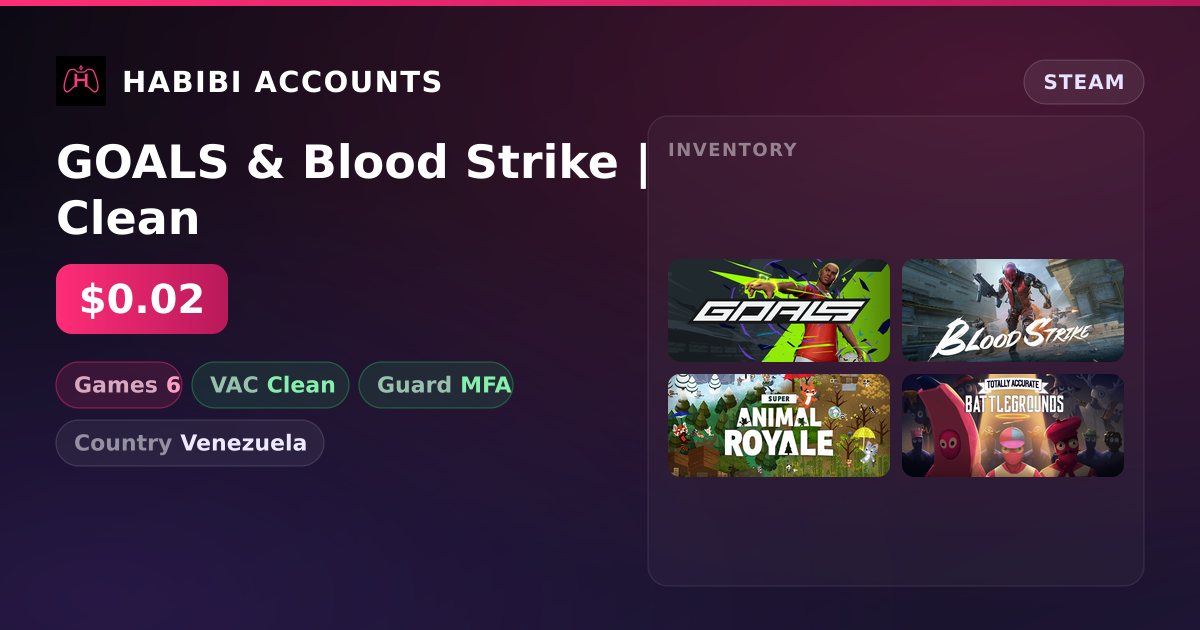 GOALS & Blood Strike | Clean — HabibiAccounts