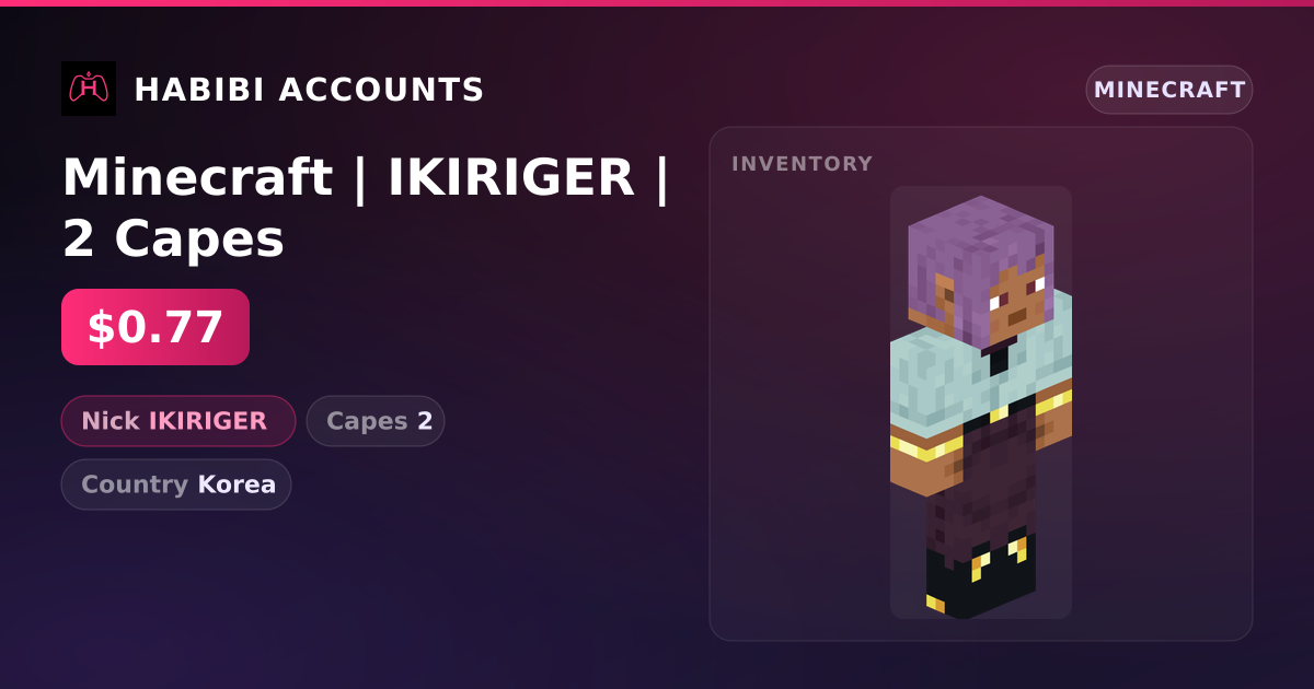 Minecraft | IKIRIGER | 2 Capes — HabibiAccounts