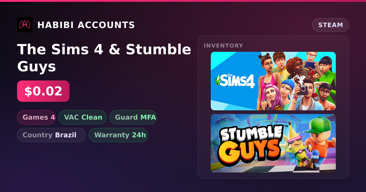 The Sims 4 & Stumble Guys — HabibiAccounts