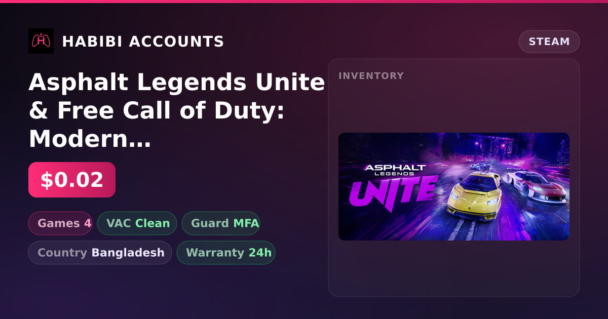 Asphalt Legends Unite & Free Call of Duty: Modern Warfare III — HabibiAccounts