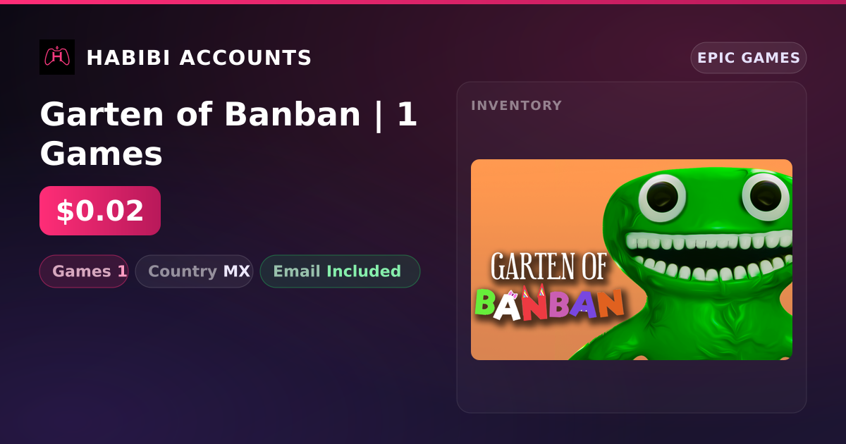 Garten of Banban | 1 Games — HabibiAccounts