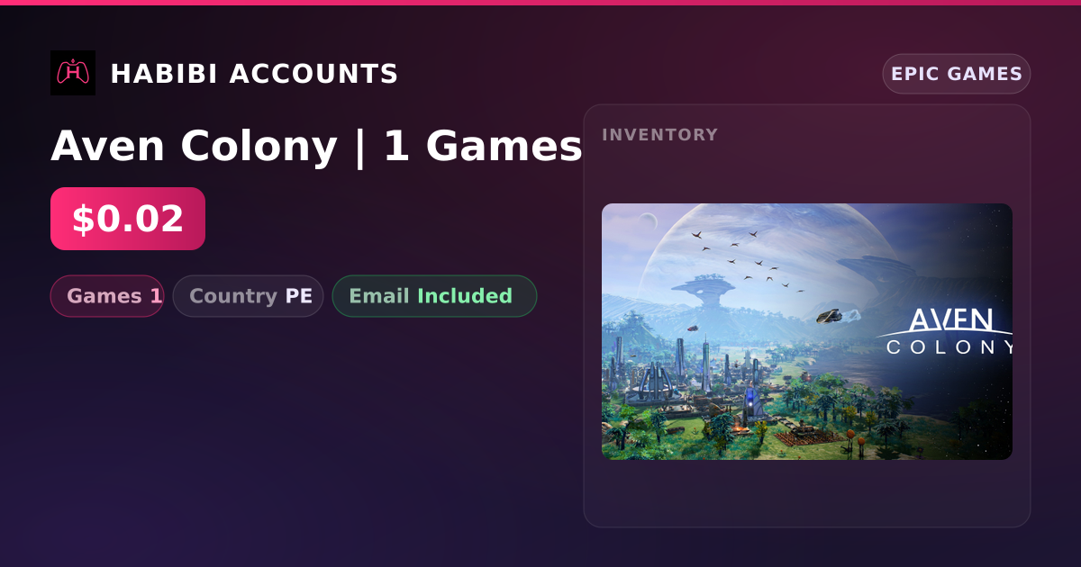 Aven Colony | 1 Games — HabibiAccounts