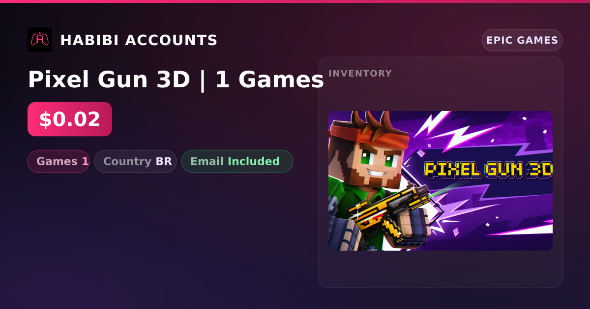 Pixel Gun 3D | 1 Games — HabibiAccounts