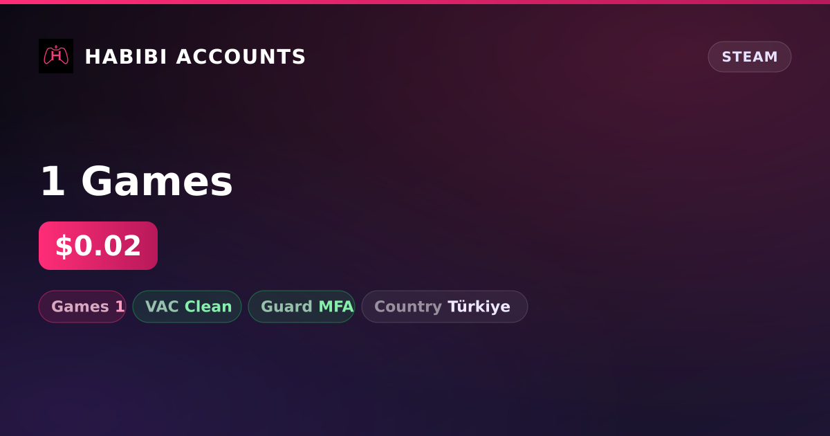 1 Games — HabibiAccounts