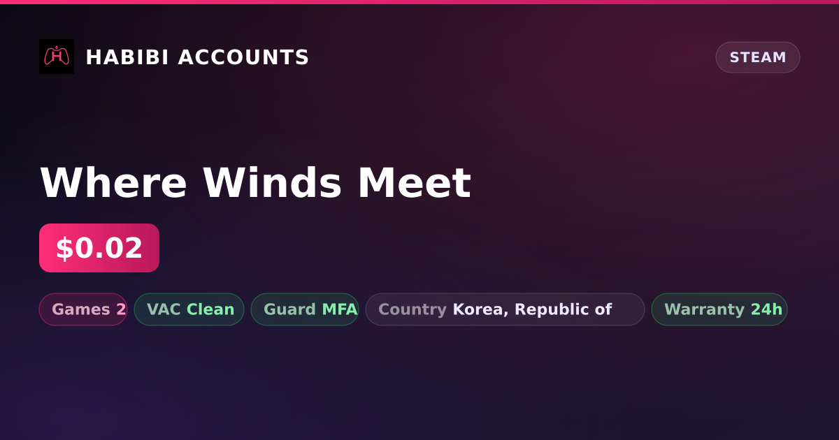 Where Winds Meet — HabibiAccounts