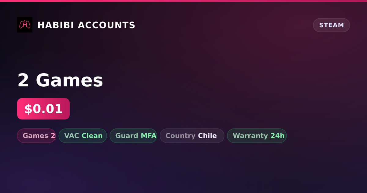 2 Games — HabibiAccounts