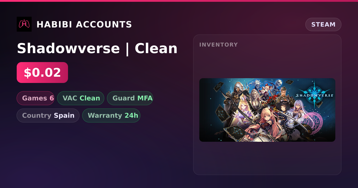 Shadowverse | Clean — HabibiAccounts