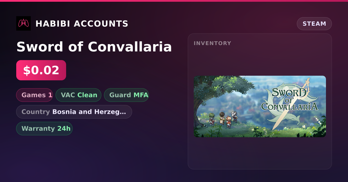 Sword of Convallaria — HabibiAccounts
