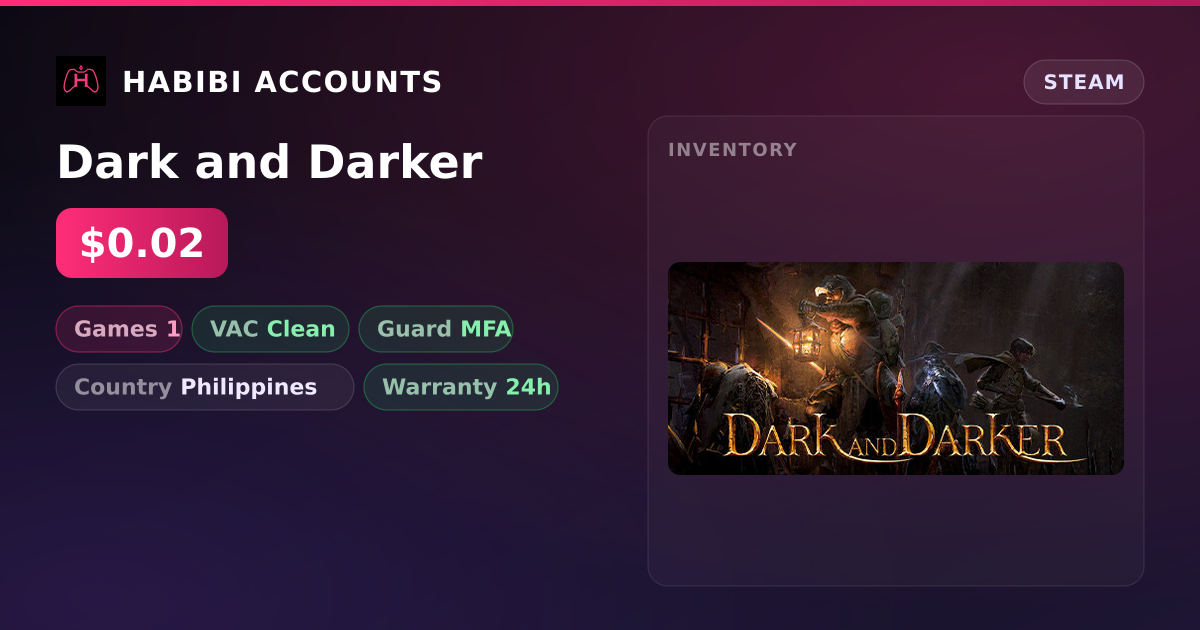 Dark and Darker — HabibiAccounts