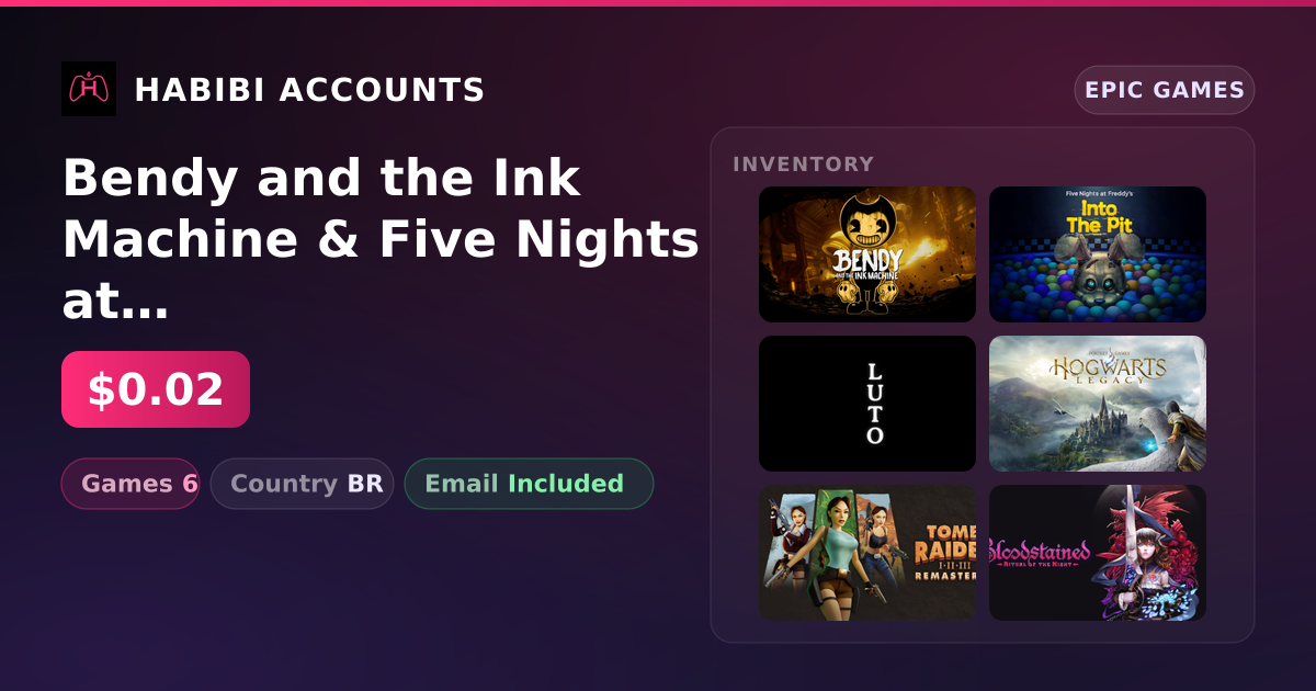 Bendy and the Ink Machine & Five Nights at Freddy's: Into the Pit | 6 Games — HabibiAccounts