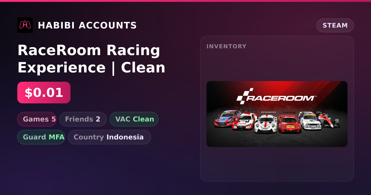 RaceRoom Racing Experience | Clean — HabibiAccounts