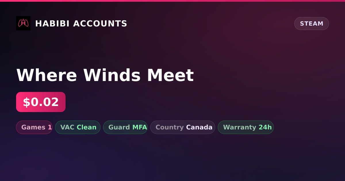 Where Winds Meet — HabibiAccounts