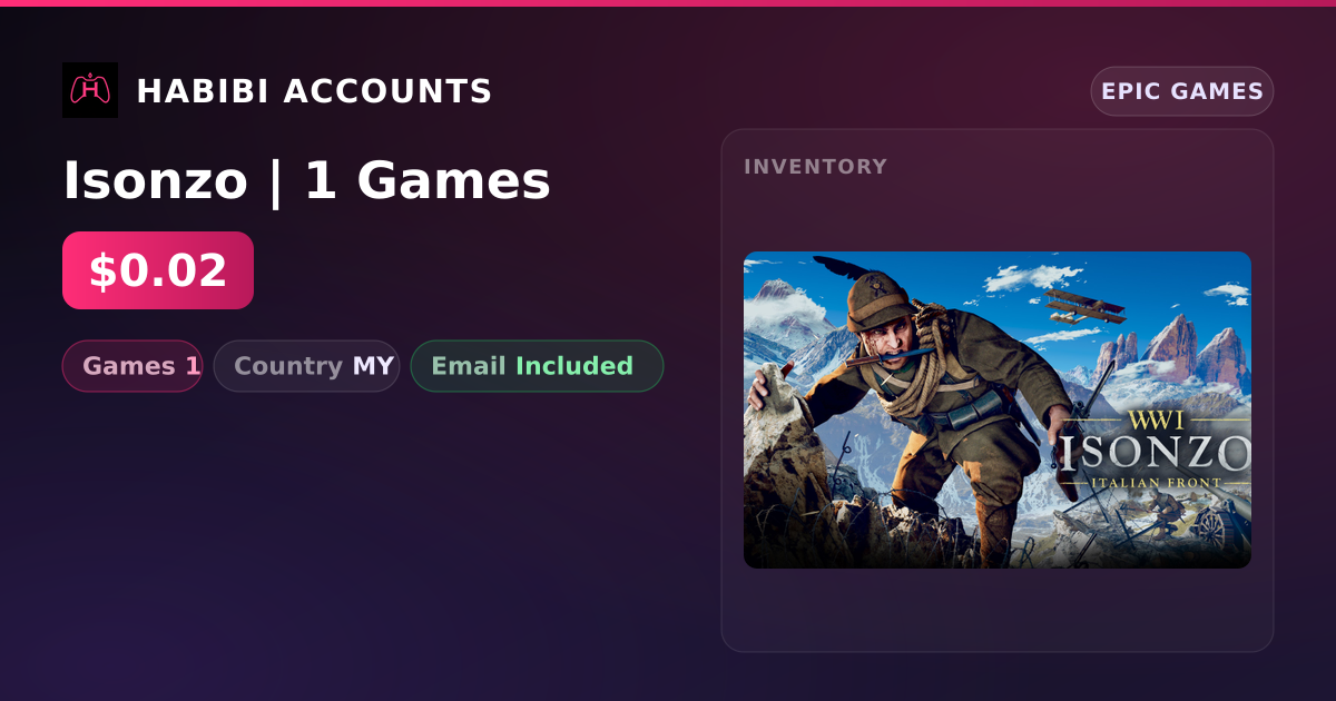 Isonzo | 1 Games — HabibiAccounts