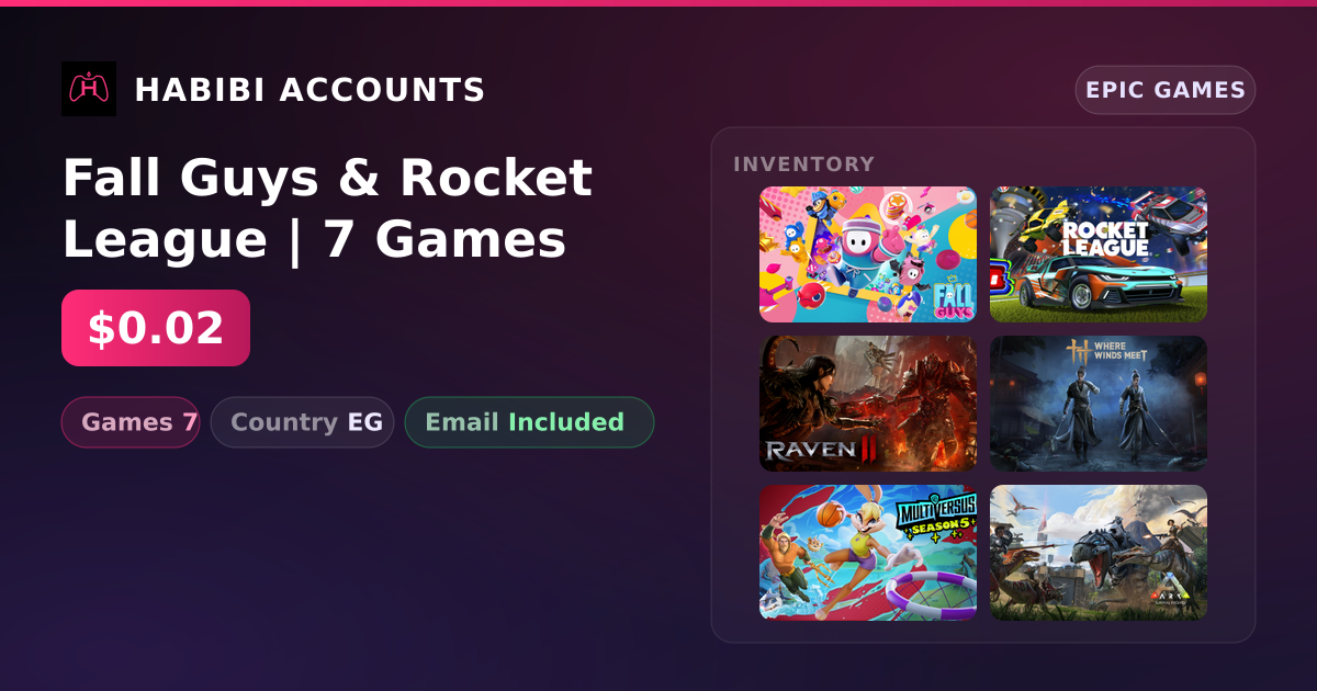 Fall Guys & Rocket League | 7 Games — HabibiAccounts