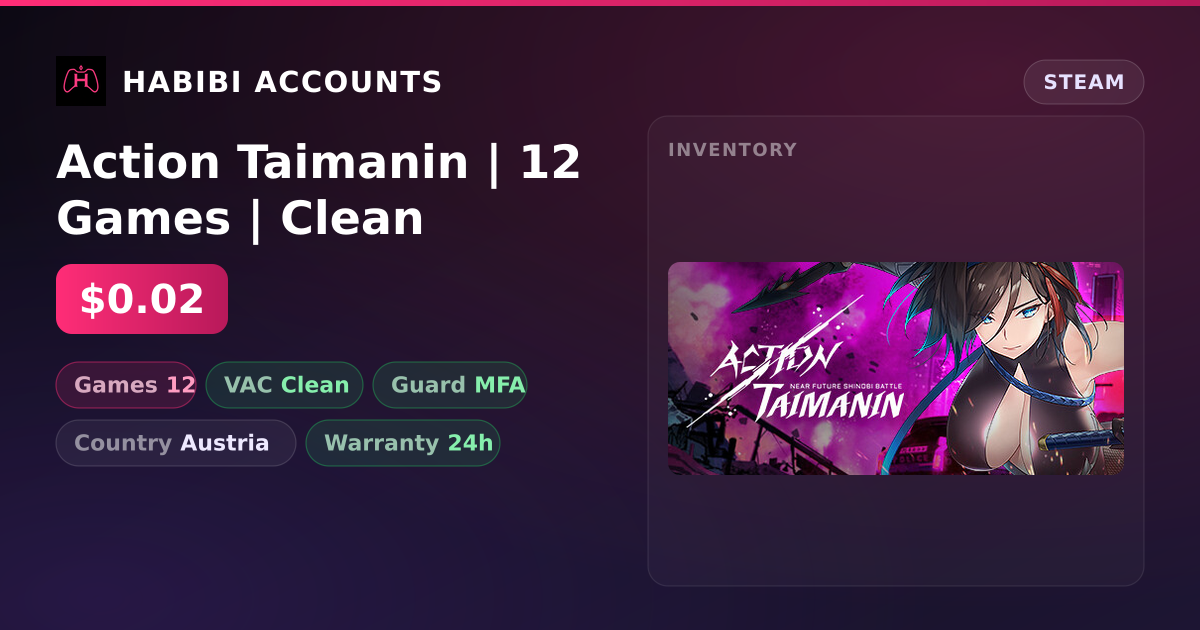 Action Taimanin | 12 Games | Clean — HabibiAccounts
