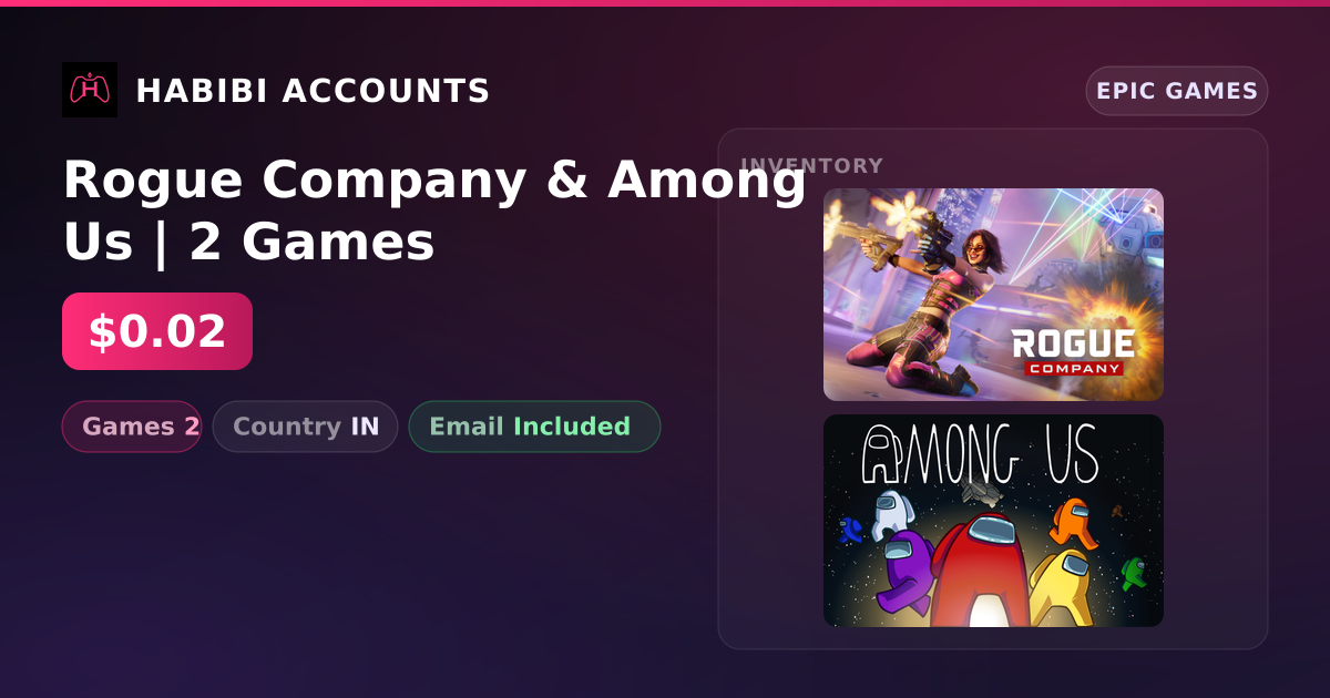 Rogue Company & Among Us | 2 Games — HabibiAccounts