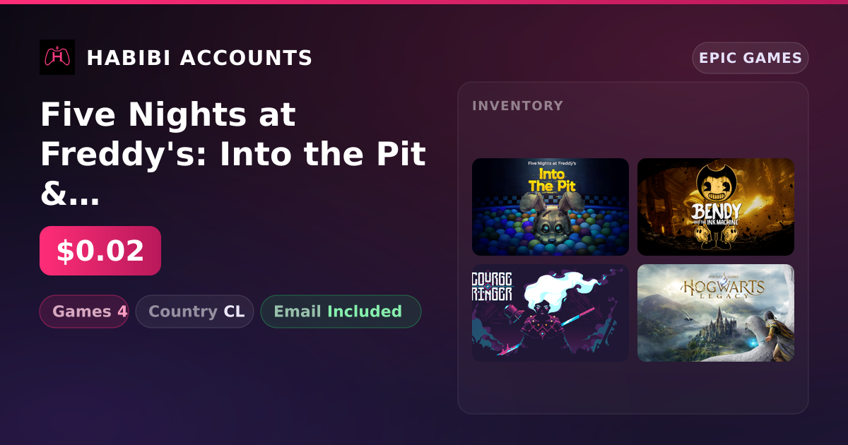 Five Nights at Freddy's: Into the Pit & Bendy and the Ink Machine | 4 Games — HabibiAccounts
