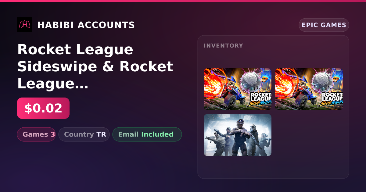 Rocket League Sideswipe & Rocket League Sideswipe | 3 Games — HabibiAccounts