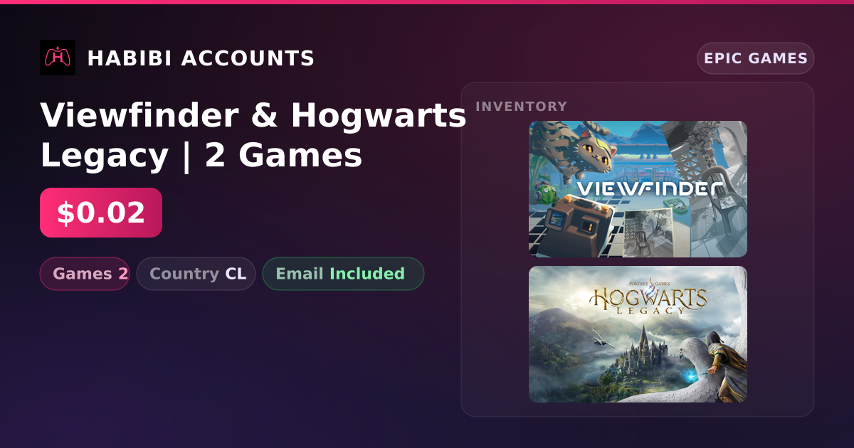 Viewfinder & Hogwarts Legacy | 2 Games — HabibiAccounts