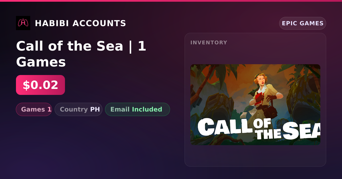Call of the Sea | 1 Games — HabibiAccounts