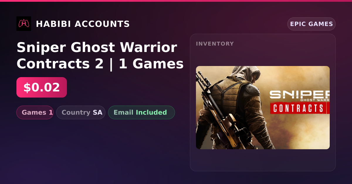 Sniper Ghost Warrior Contracts 2 | 1 Games — HabibiAccounts