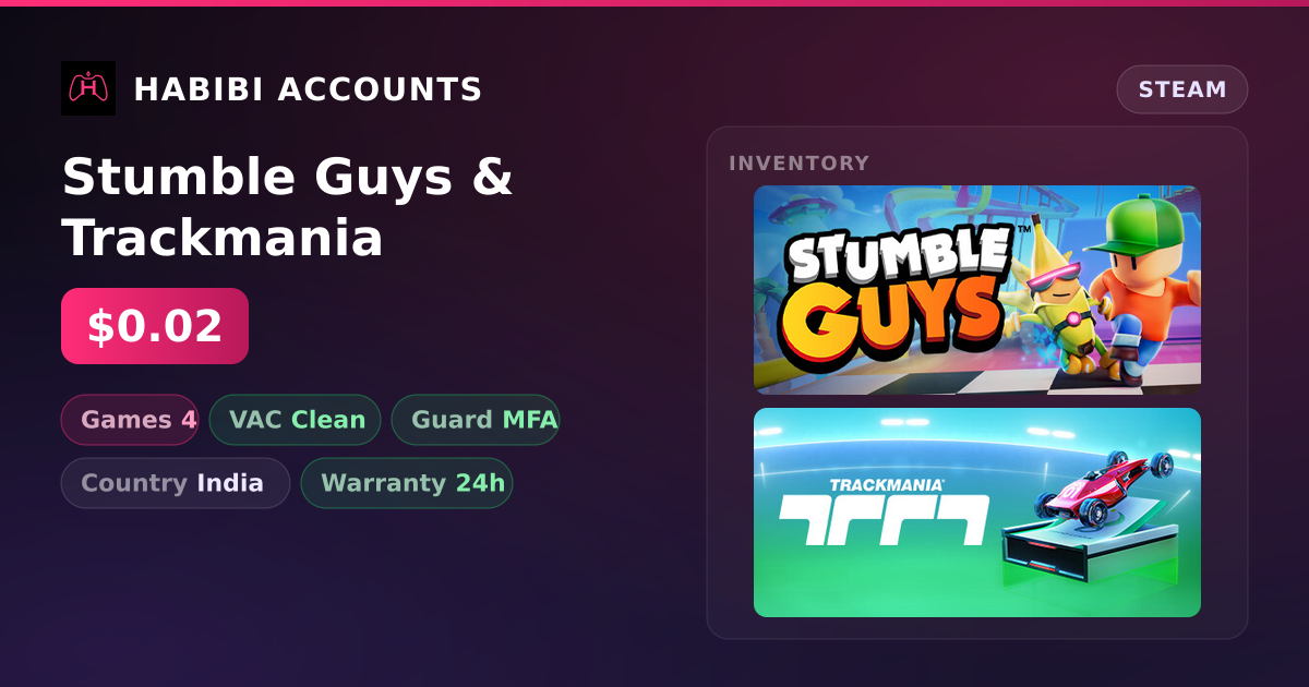 Stumble Guys & Trackmania — HabibiAccounts