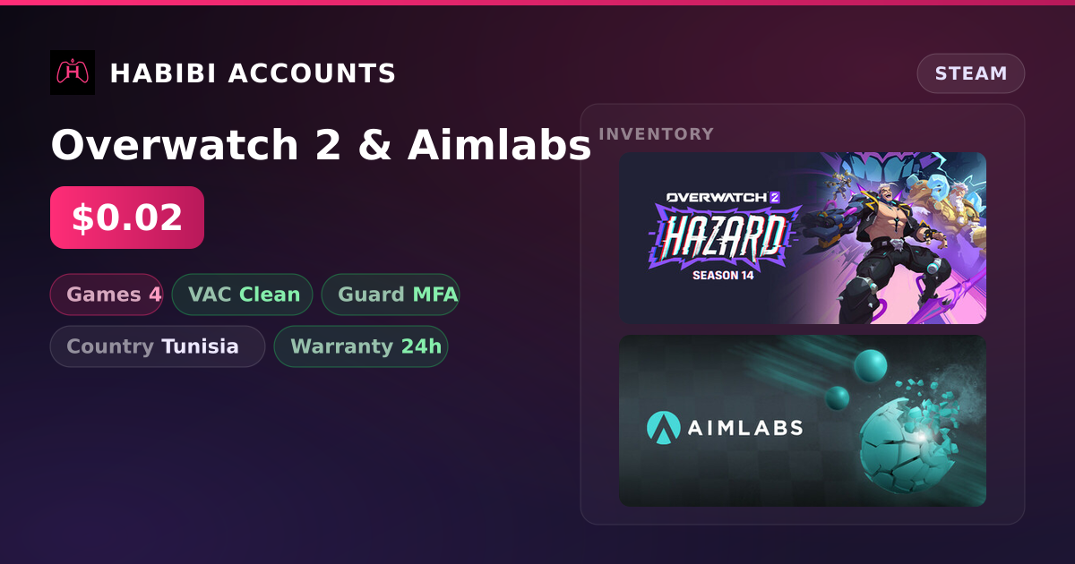 Overwatch 2 & Aimlabs — HabibiAccounts