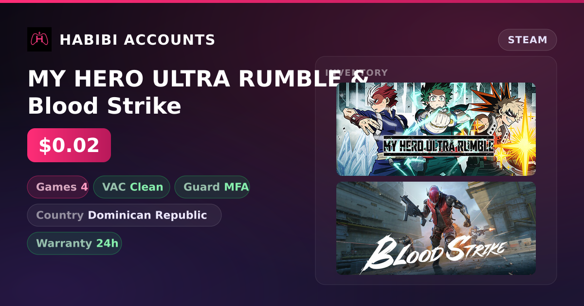 MY HERO ULTRA RUMBLE & Blood Strike — HabibiAccounts