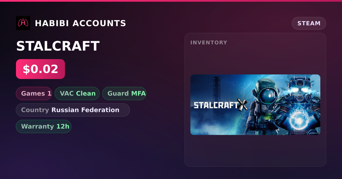 STALCRAFT — HabibiAccounts