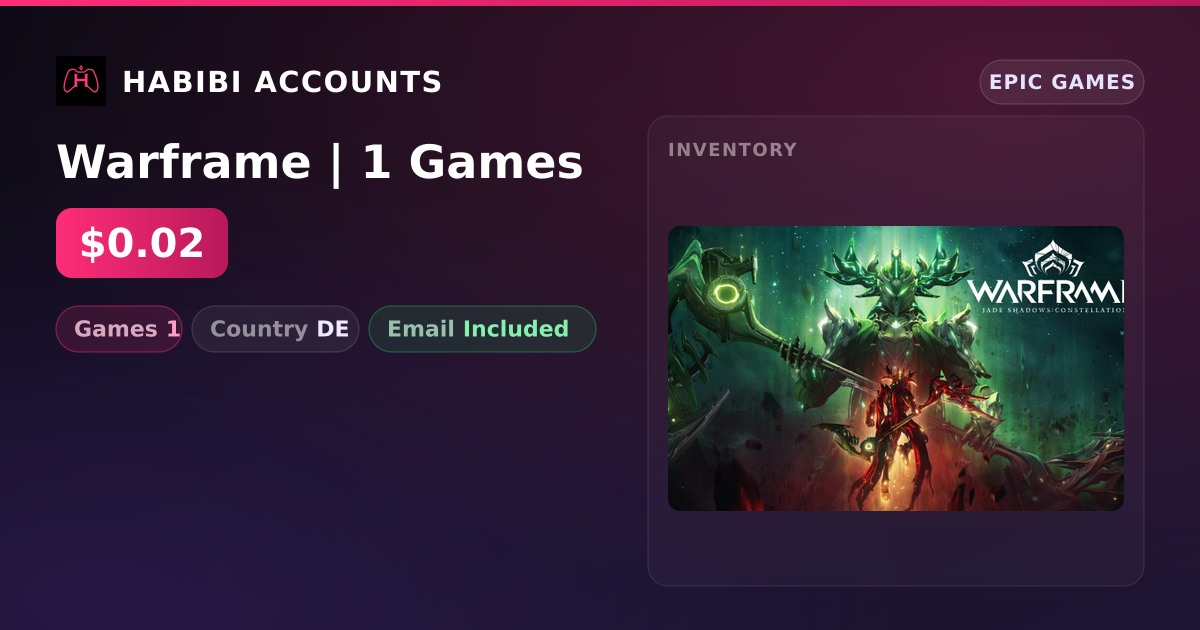 Warframe | 1 Games — HabibiAccounts