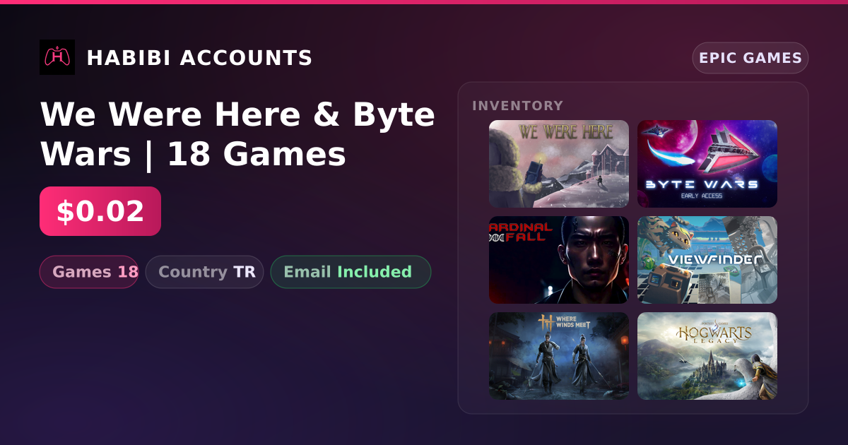 We Were Here & Byte Wars | 18 Games — HabibiAccounts