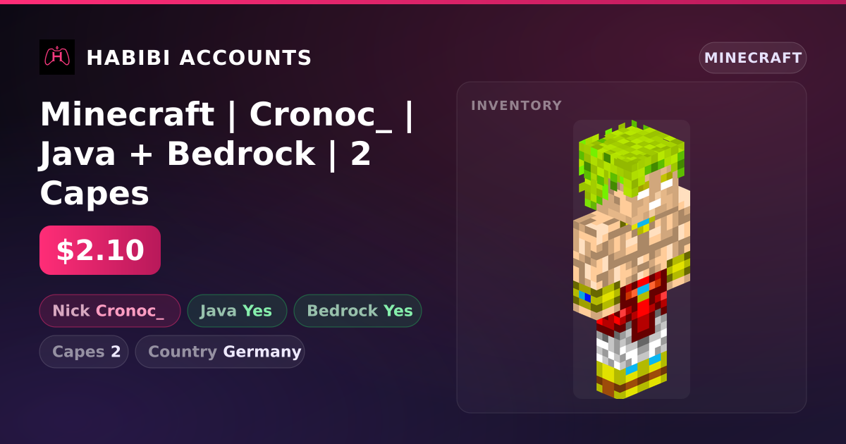 Minecraft | Cronoc_ | Java + Bedrock | 2 Capes — HabibiAccounts