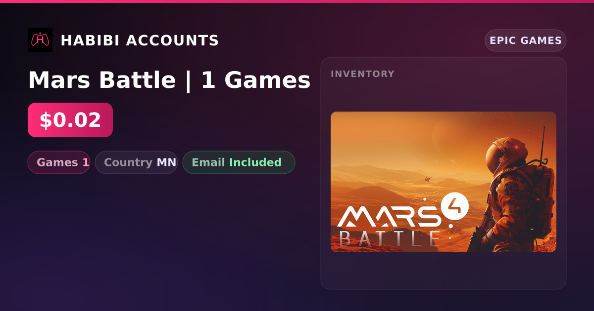 Mars Battle | 1 Games — HabibiAccounts