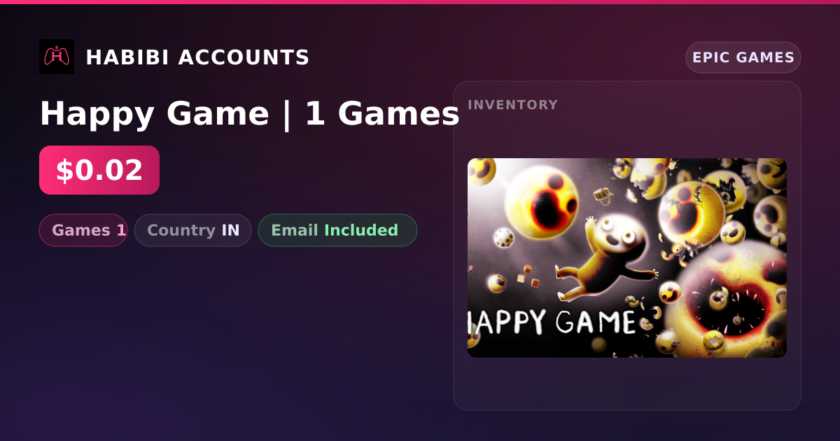 Happy Game | 1 Games — HabibiAccounts