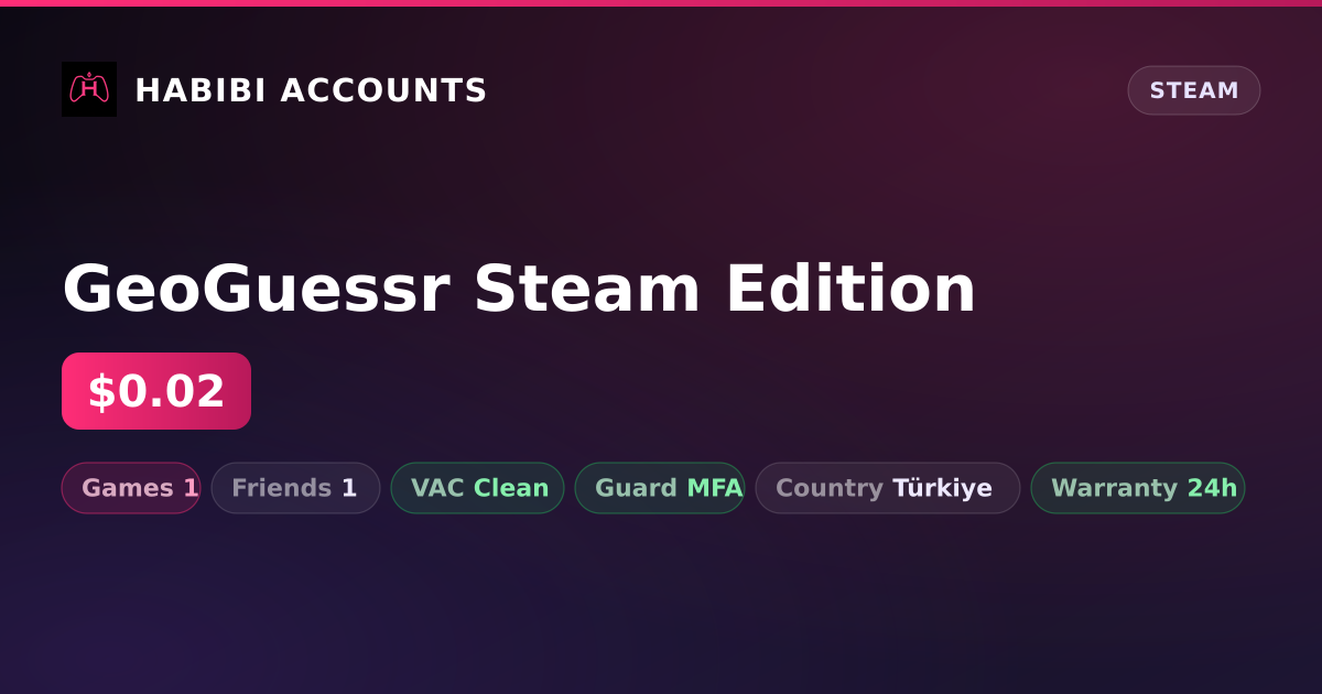 GeoGuessr Steam Edition — HabibiAccounts