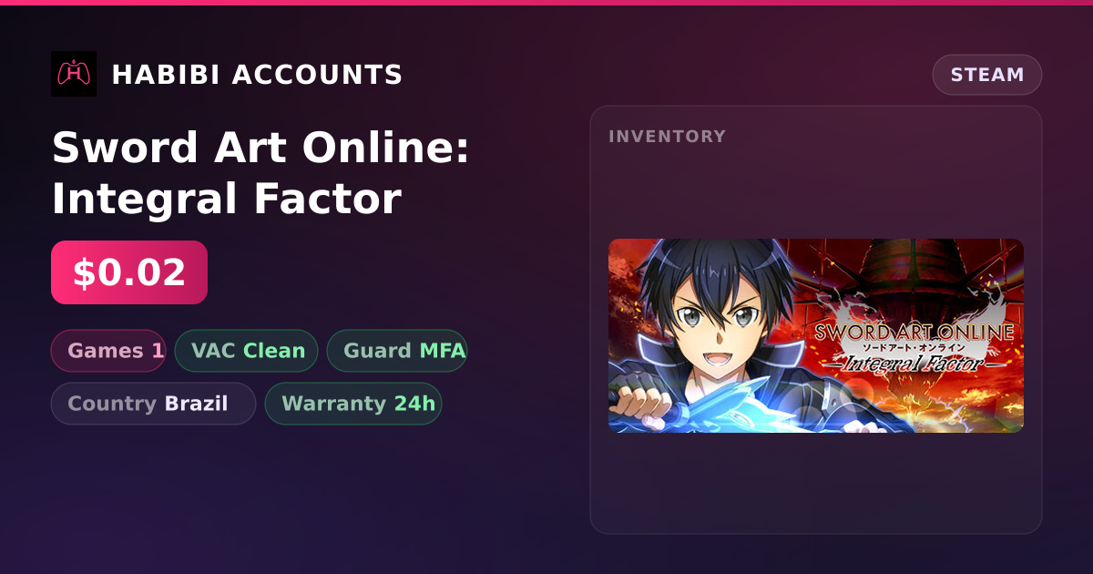 Sword Art Online: Integral Factor — HabibiAccounts
