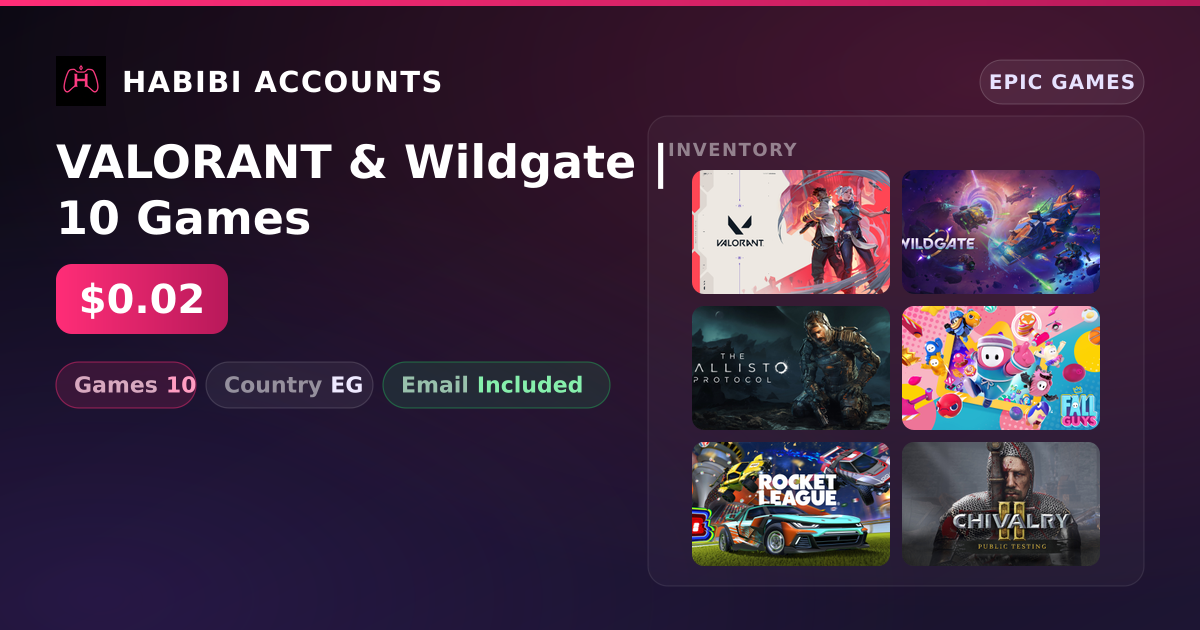 VALORANT & Wildgate | 10 Games — HabibiAccounts