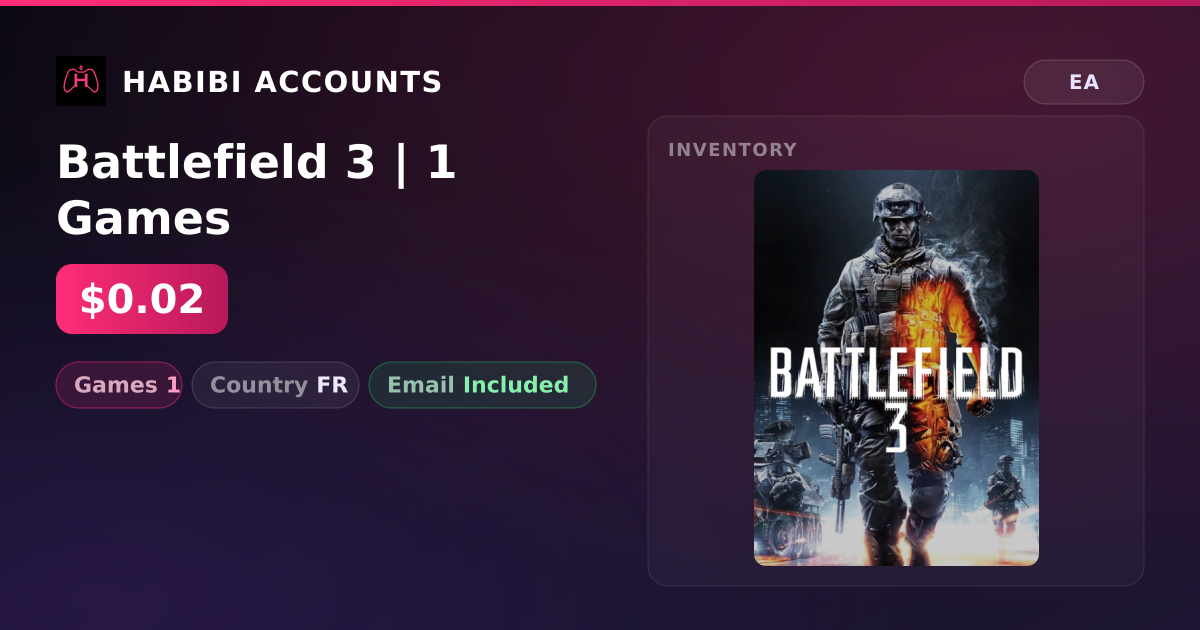 Battlefield 3 | 1 Games — HabibiAccounts