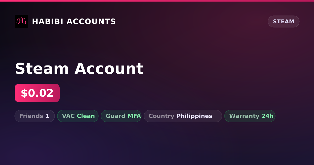 Steam Account — HabibiAccounts