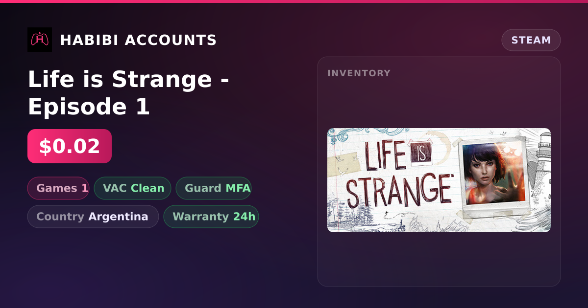 Life is Strange - Episode 1 — HabibiAccounts